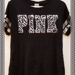 NWOT VS Pink Zebra Bling Tee